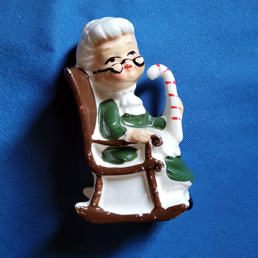 Vintage Christmas Mrs. Claus Salt Shaker Figurine, Made in Japan